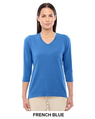 Devon & Jones Ladies' Perfect Fit™ Bracelet Length V-Neck Top", (DP184W)